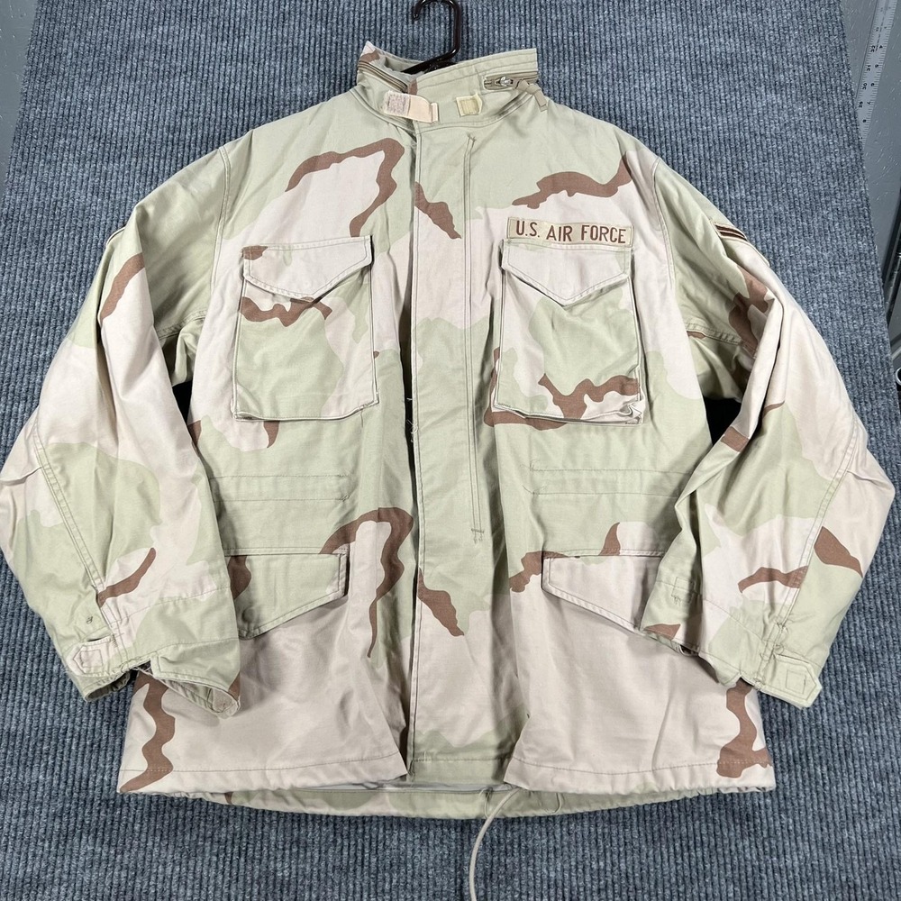 Vintage Golden MFG Field Jacket Mens Large Regular Desert Camo Cold Weather USAF